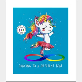 Unicorn Dancing to a DIfferent Beat Posters and Art